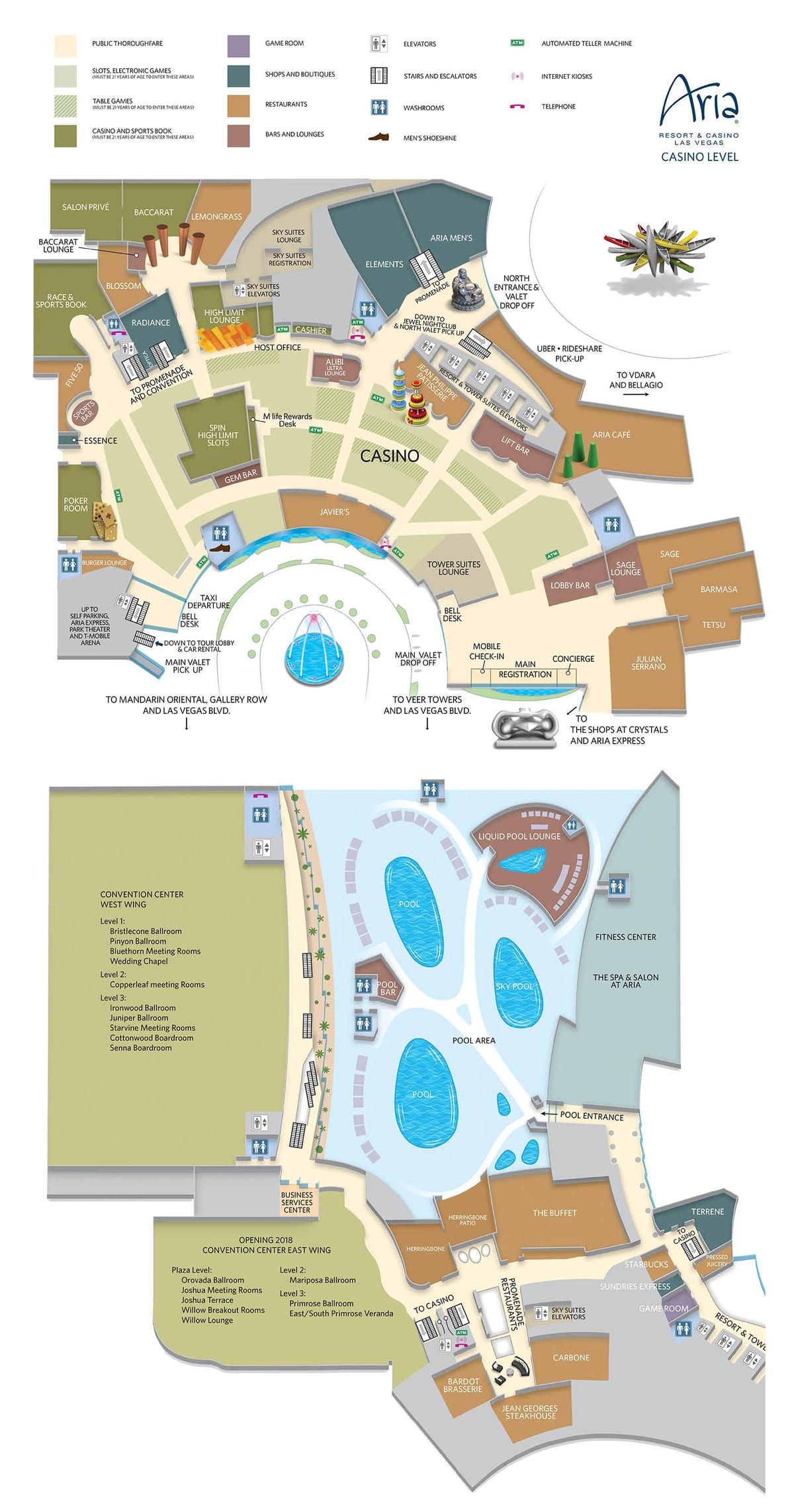Las Vegas aria bản đồ