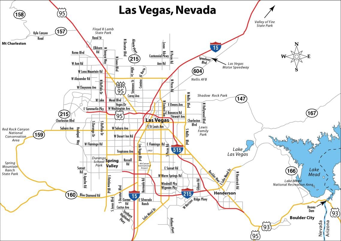 thành phố Las Vegas bản đồ