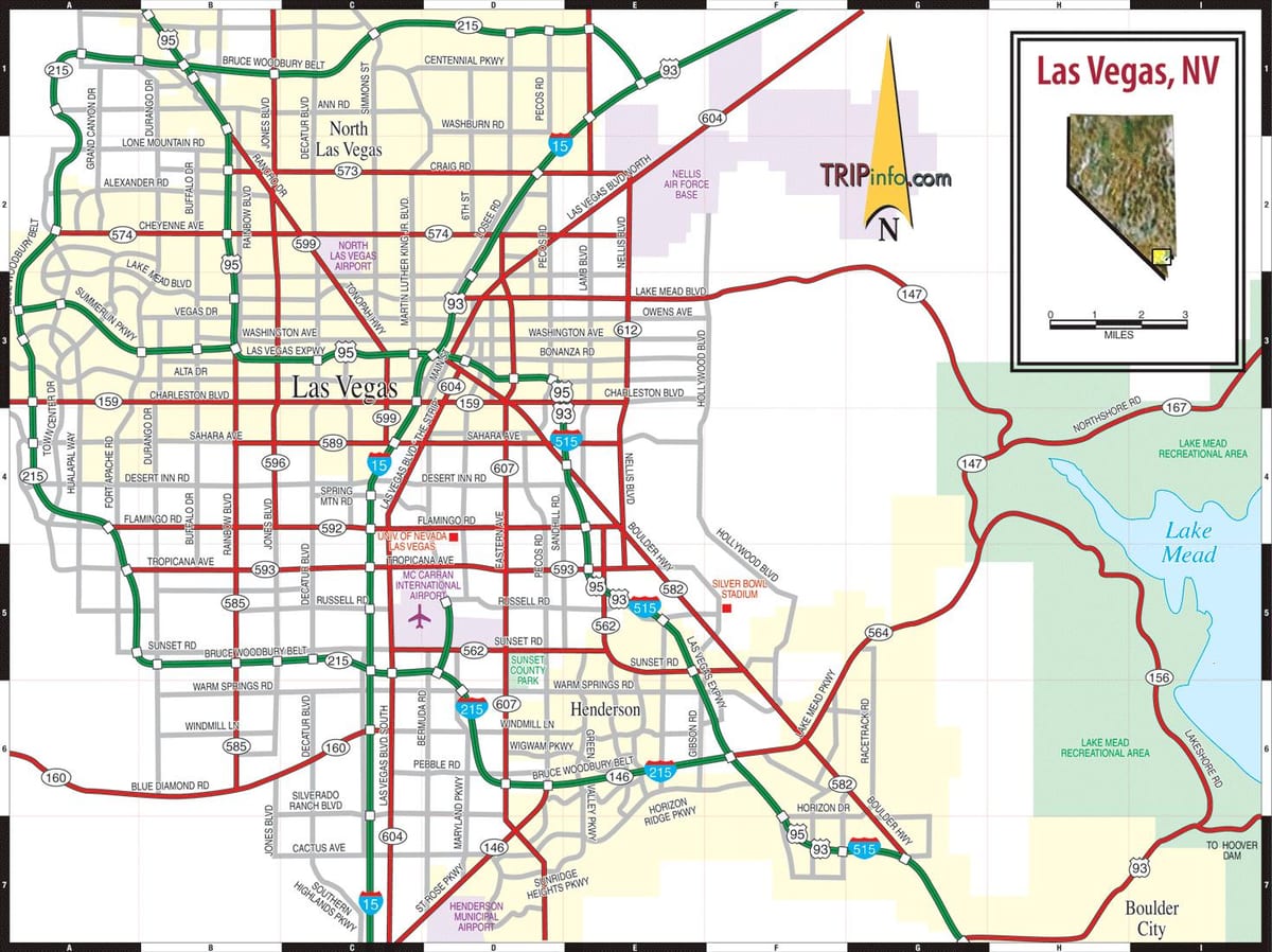 Las Vegas Nevada bản đồ