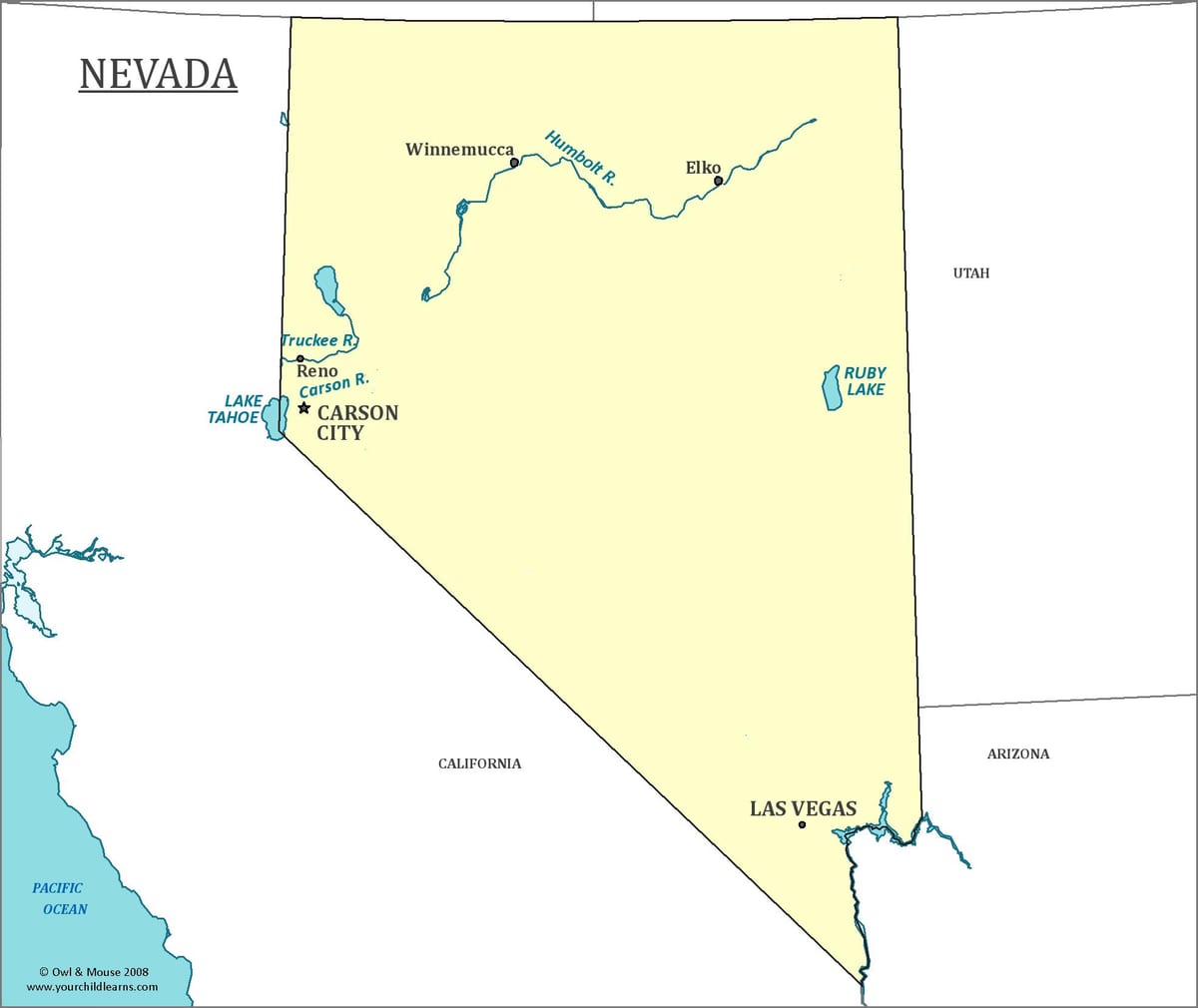 bản đồ của Las Vegas Nevada