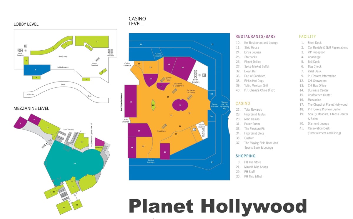 Las Vegas bản đồ Hành tinh Hollywood