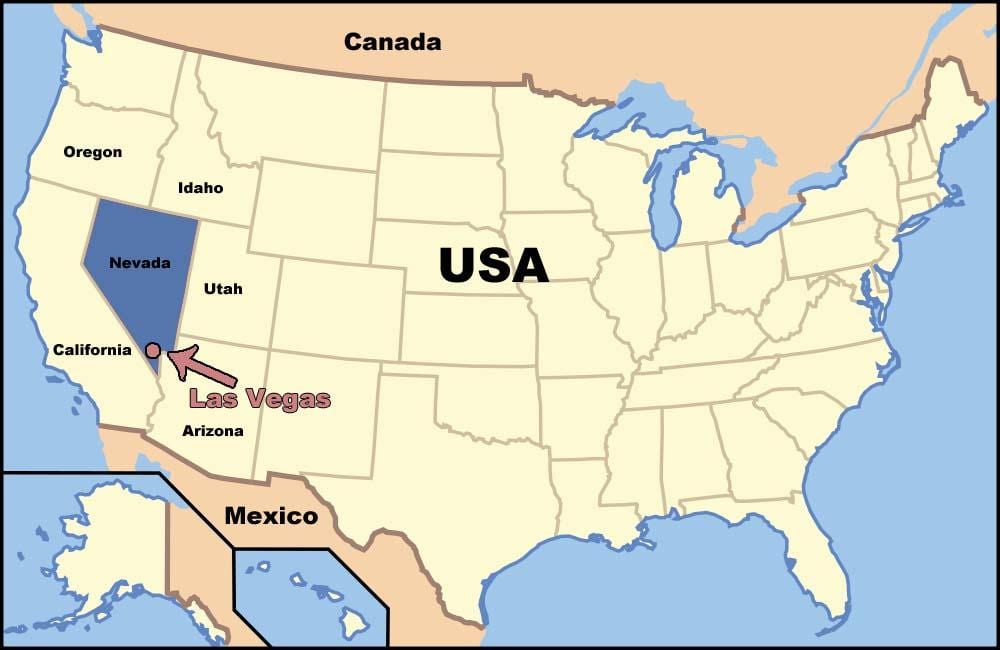 Las Vegas trên bản đồ chúng tôi