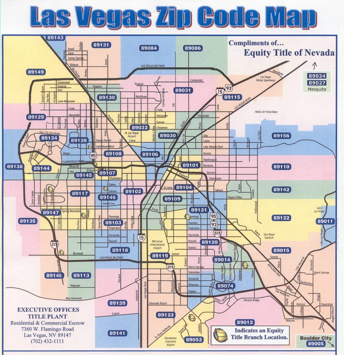mã bản đồ của Las Vegas