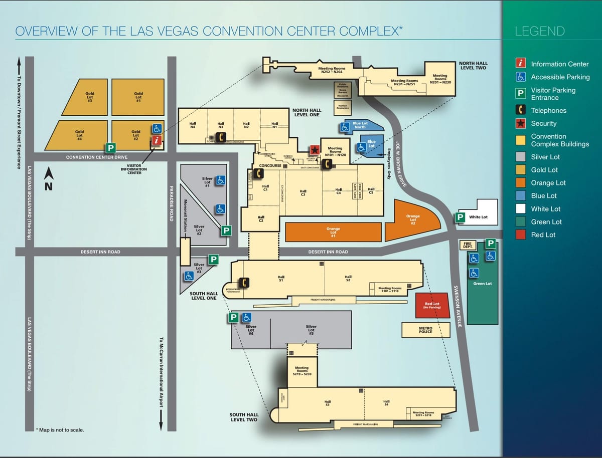 bản đồ của Las Vegas trung tâm hội nghị
