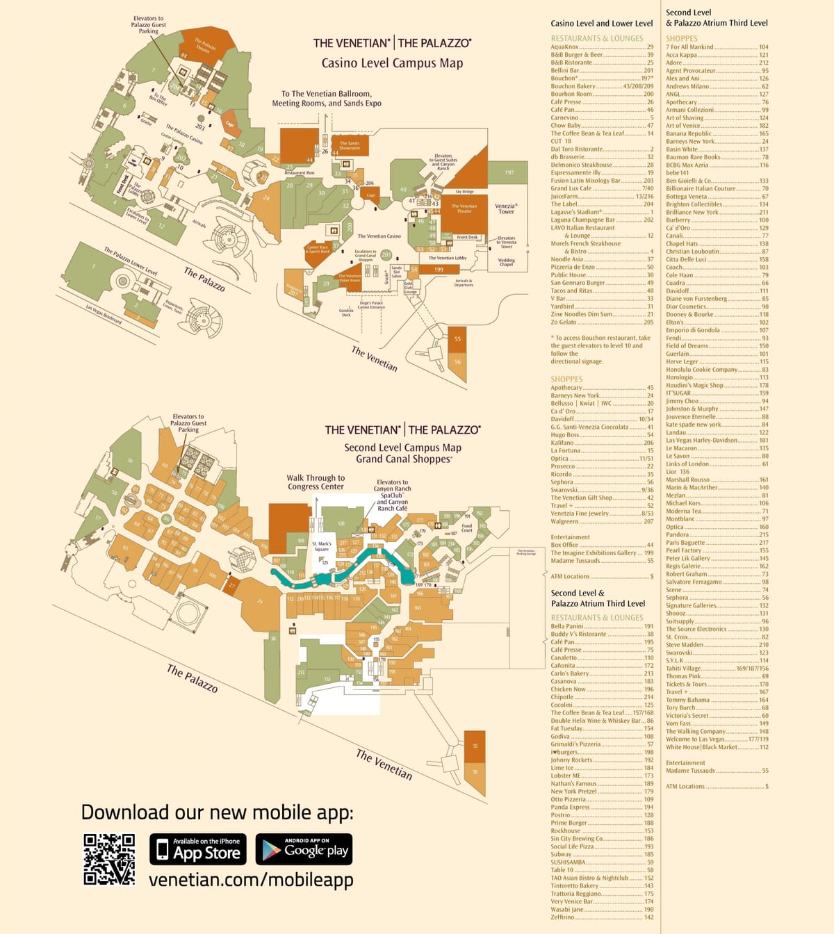 bản đồ của Venice Las Vegas