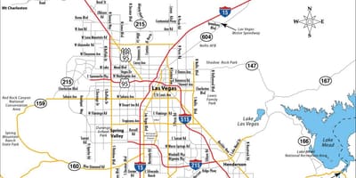 Đường phố, bản đồ của Las Vegas