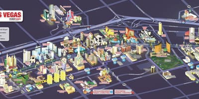 Bản đồ của sòng bài ở Las Vegas