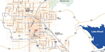 Bản đồ của Las Vegas khu vực