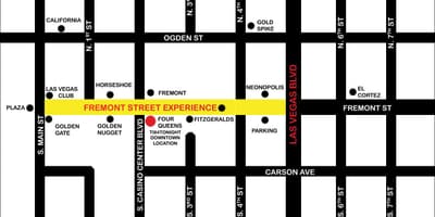 Fremont phố Las Vegas bản đồ