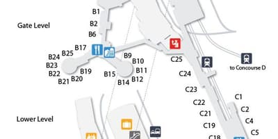 Bản đồ của sân bay Las Vegas